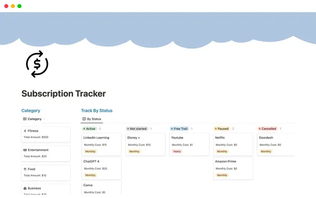 Subscription Tracker
