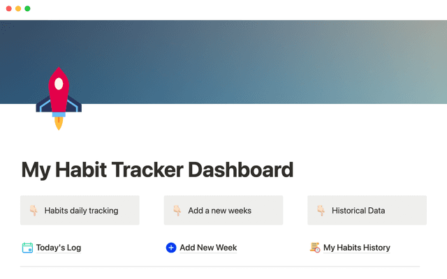 Professional habit tracker