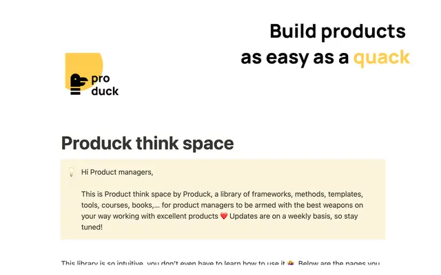 Product think space